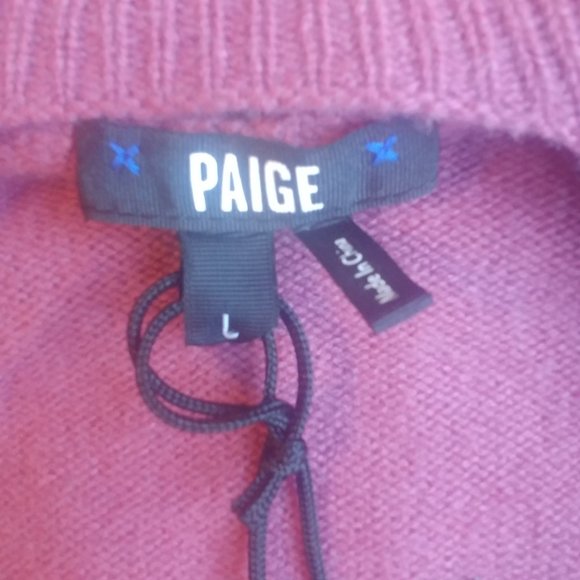 NWOT Paige Cherise Sweater Raspberry Mousse WoolSz Large - Picture 7 of 10